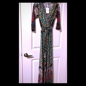 Bohemian print maxi dress *NWT*